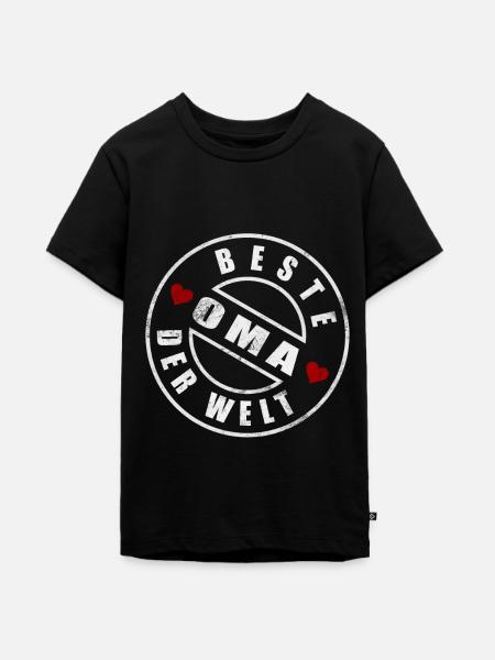 Beste Oma der Welt - Teenager Premium Bio T-Shirt - Schwarz