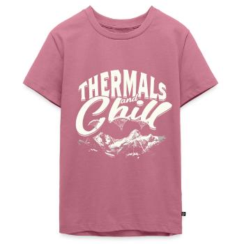 Paramotoring Paramotor Thermals And Chill - Teenager Premium Organic T-Shirt - mauve - Front - AI Model Teenager Male light (155cm)