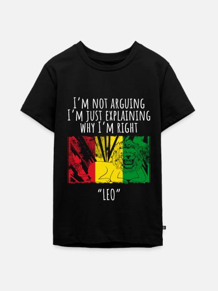 Sternzeichen Löwe - Teenager Premium Bio T-Shirt - Schwarz