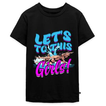 Synchronschwimmen Synchro Schwimmer - Teenager Premium Bio T-Shirt - Schwarz - Vorne - AI Model Teenager Male light (155cm)