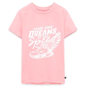 Sprint Leichtathletik Sprinten - Teenager Premium Bio T-Shirt - Rosa - Vorne