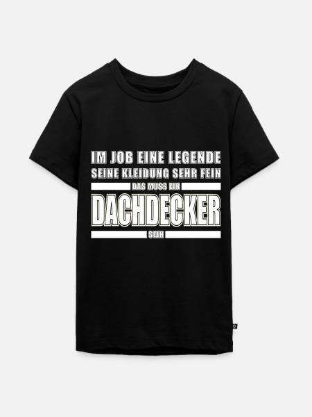 Dachdecker Dachspengler Legende Dachklempner - Teenager Premium Bio T-Shirt - Schwarz