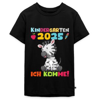 kiKindergarten 2025 Kinder Geschenk Kita 2025 Deko - Teenager Premium Bio T-Shirt - Schwarz - Vorne - AI Model Teenager Male light (155cm)