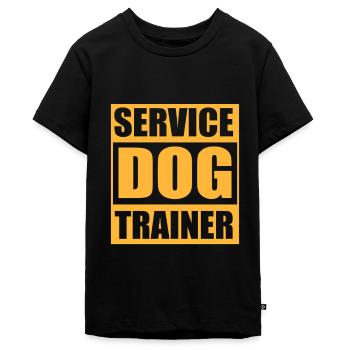 Hundetrainer - Teenager Premium Bio T-Shirt - Schwarz - Vorne - AI Model Teenager Male light (155cm)