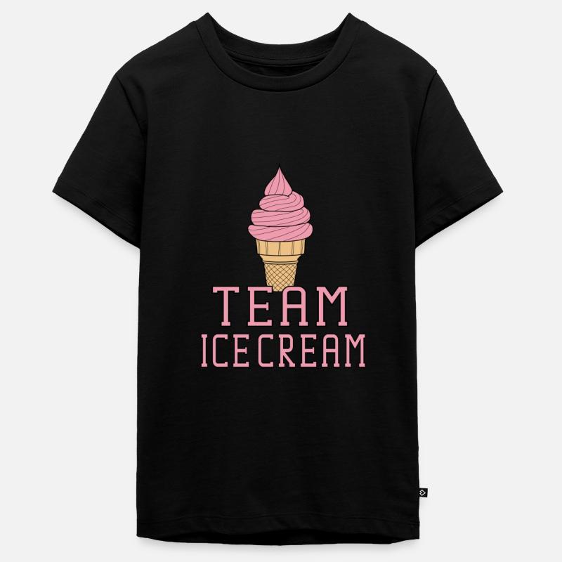 crème glacée molle - T-shirt Premium bio Ado - noir