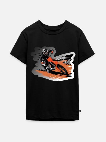 Dirt-Geschwindigkeit - Teenager Premium Bio T-Shirt - Schwarz