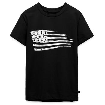 breizh bretagne 08 - T-shirt Premium bio Ado - noir - Devant - AI Model Teenager Male light (155cm)