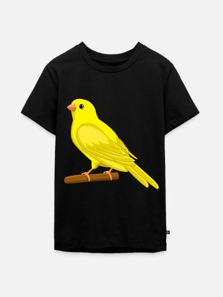 Kanarienvogel Singvogel, Vogel Design - Teenager Premium Bio T-Shirt - Schwarz