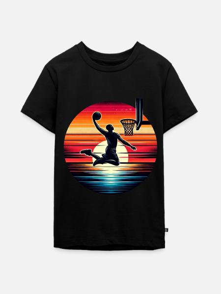 Basketball Basketballer - Teenager Premium Bio T-Shirt - Schwarz