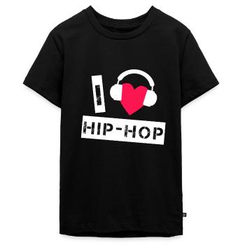 Hip Hop - Teenager Premium Bio T-Shirt - Schwarz - Vorne - AI Model Teenager Male light (155cm)