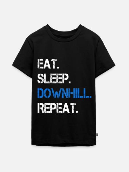 Downhill - Teenager Premium Bio T-Shirt - Schwarz
