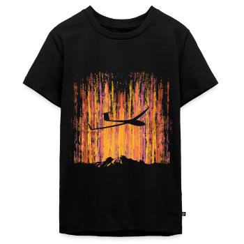 Segelflugzeug Segelflieger Segelpilot Gleiter - Teenager Premium Bio T-Shirt - Schwarz - Vorne - AI Model Teenager Male light (155cm)