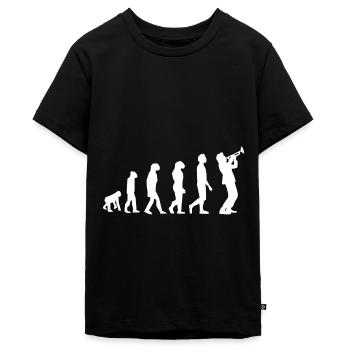 évolution trompetiste musique trompette - T-shirt Premium bio Ado - noir - Devant - AI Model Teenager Male light (155cm)