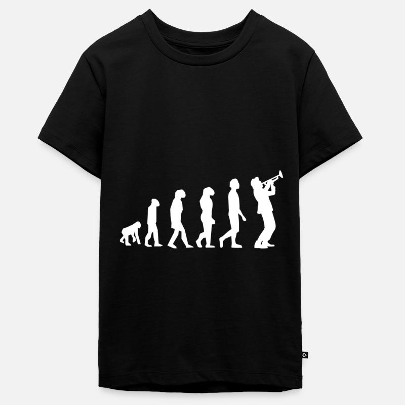 évolution trompetiste musique trompette - T-shirt Premium bio Ado - noir