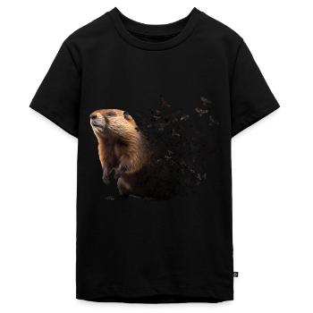 Biber - Teenager Premium Bio T-Shirt - Schwarz - Vorne - AI Model Teenager Male light (155cm)