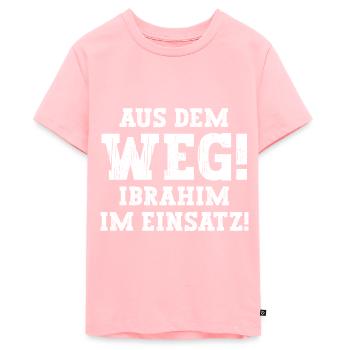 Ibrahim Lustiger Spruch Vorname Name Ibrahim - Teenager Premium Bio T-Shirt - Rosa - Vorne