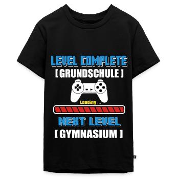 Next Level Gymnasium Einschulung 5. Klasse Spruch - Teenager Premium Bio T-Shirt - Schwarz - Vorne - AI Model Teenager Male light (155cm)