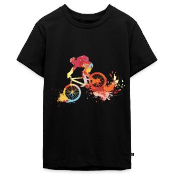 VTT VTT - T-shirt Premium bio Ado - noir - Devant - AI Model Teenager Male light (155cm)