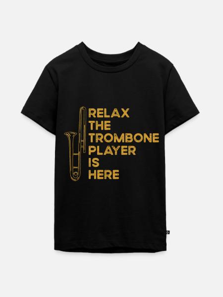 Posaune - Teenager Premium Bio T-Shirt - Schwarz