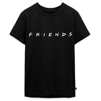 Friends Logo - T-shirt Premium bio Ado - noir - Devant - AI Model Teenager Male light (155cm)