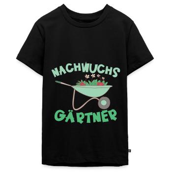 Nachwucchs Gärtner für Jungs Jungen - Teenager Premium Bio T-Shirt - Schwarz - Vorne - AI Model Teenager Male light (155cm)