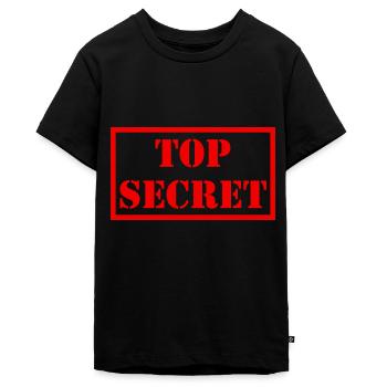 Top secret - T-shirt Premium bio Ado - noir - Devant - AI Model Teenager Male light (155cm)