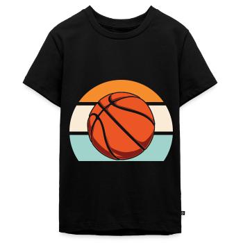 Basketball Basketballer - Teenager Premium Bio T-Shirt - Schwarz - Vorne - AI Model Teenager Male light (155cm)