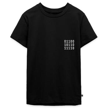 binary - Teenager Premium Organic T-Shirt - black - Front - AI Model Teenager Male light (155cm)