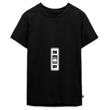 Schalter - Teenager Premium Bio T-Shirt - Schwarz - Vorne - AI Model Teenager Male light (155cm)