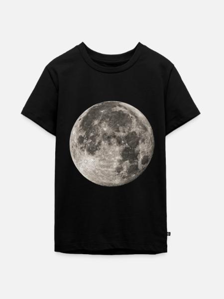 Vollmond - Teenager Premium Bio T-Shirt - Schwarz