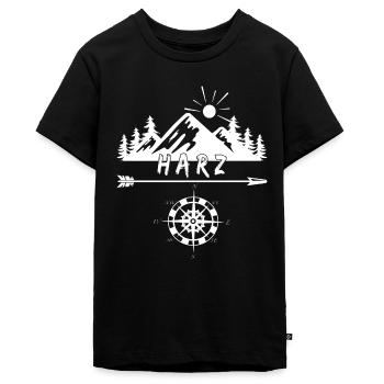 Harz - Teenager Premium Bio T-Shirt - Schwarz - Vorne - AI Model Teenager Male light (155cm)