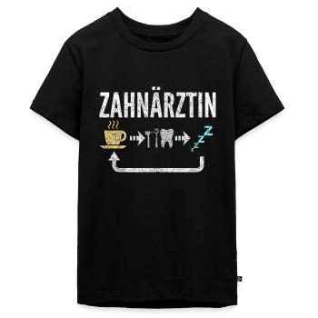 Zahnärztin - Teenager Premium Bio T-Shirt - Schwarz - Vorne - AI Model Teenager Male light (155cm)
