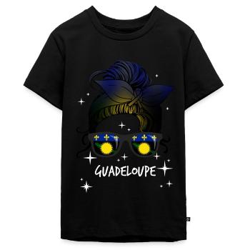 Guadeloupe - T-shirt Premium bio Ado - noir - Devant - AI Model Teenager Male light (155cm)