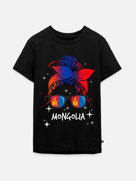 Mongolei - Teenager Premium Bio T-Shirt - Schwarz