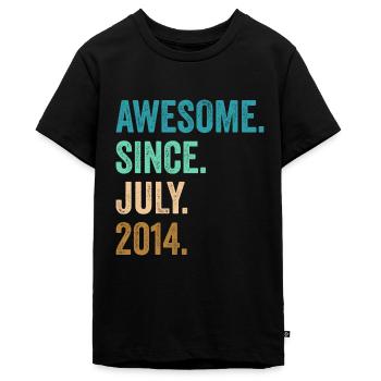 Awesome Since July 2014 8. Geburtstag - Teenager Premium Bio T-Shirt - Schwarz - Vorne - AI Model Teenager Male light (155cm)