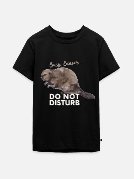 Busy Beaver - Teenager Premium Bio T-Shirt - Schwarz