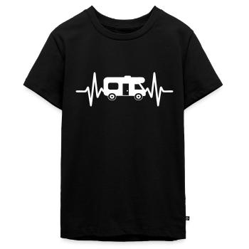 Heartbeat Wohnmobil - Teenager Premium Bio T-Shirt - Schwarz - Vorne - AI Model Teenager Male light (155cm)