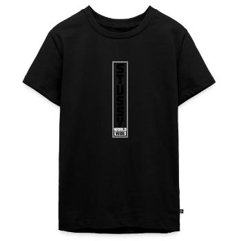 Stussy T-Shirt - Teenager Premium Organic T-Shirt - black - Front - AI Model Teenager Male light (155cm)