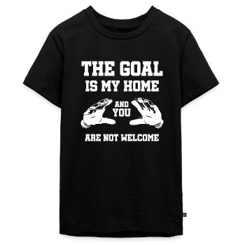 Turhüter Torwart Fußball Handball Cooler Spruch - Teenager Premium Bio T-Shirt - Schwarz - Vorne - AI Model Teenager Male light (155cm)