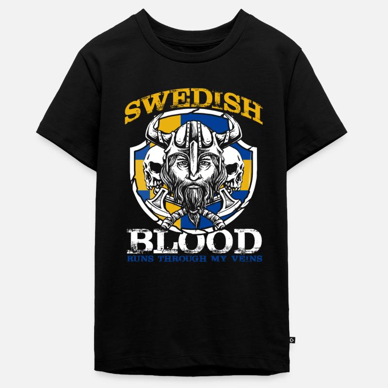 Nation suédoise - T-shirt Premium bio Ado - noir