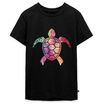 Schildkröte - Teenager Premium Bio T-Shirt - Schwarz - Vorne - AI Model Teenager Male light (155cm)