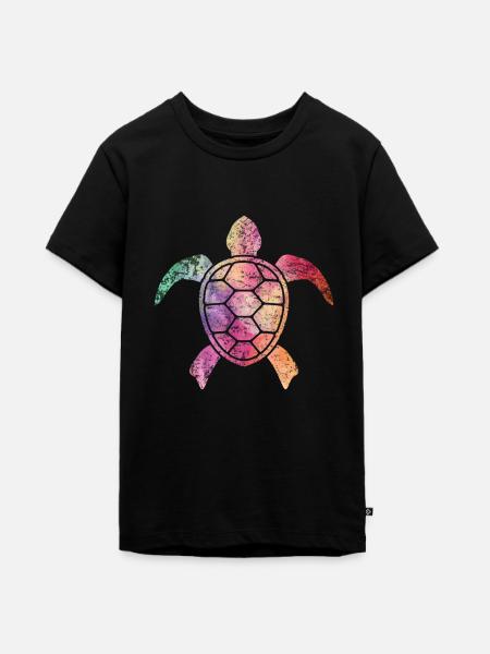 Schildkröte - Teenager Premium Bio T-Shirt - Schwarz