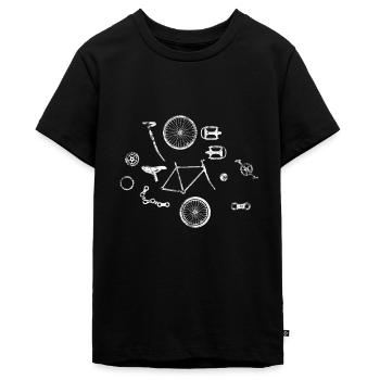 Fahrrad - Teenager Premium Bio T-Shirt - Schwarz - Vorne - AI Model Teenager Male light (155cm)