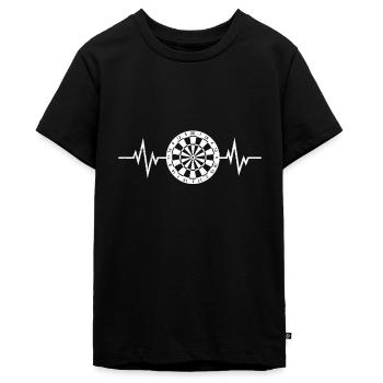 Heartbeat Darts Darts Disc Darts - Teenager Premium Organic T-Shirt - black - Front - AI Model Teenager Male light (155cm)
