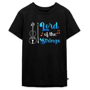 Lord of the strings Der Meister der Geige - Teenager Premium Bio T-Shirt - Schwarz - Vorne - AI Model Teenager Male light (155cm)