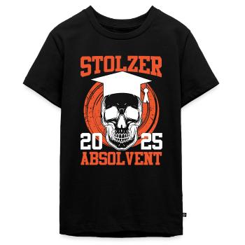Abitur STOLZER ABSOLVENT 2025 Abi Lustiges - Teenager Premium Bio T-Shirt - Schwarz - Vorne - AI Model Teenager Male light (155cm)