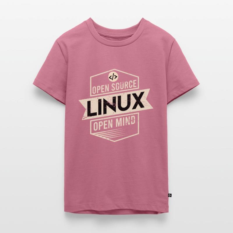 Système d’exploitation Open Source Open Mind Linux T-shirt Premium bio Ado