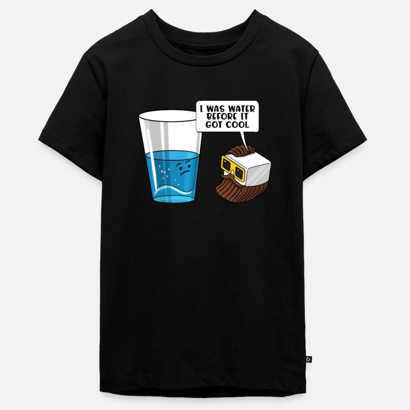 Drôle Physique Science Eau Blague Glace - T-shirt Premium bio Ado - noir
