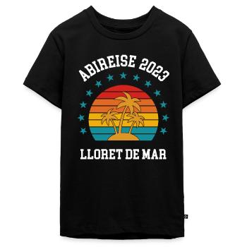 Abireise Lloret de Mar 2023 Abifahrt Klassenreise - Teenager Premium Bio T-Shirt - Schwarz - Vorne - AI Model Teenager Male light (155cm)
