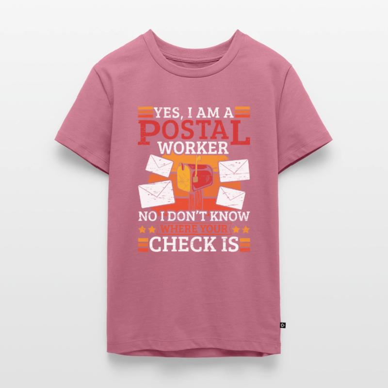 Postbode Ja ik ben een postbode Tieners Premium Bio T-shirt